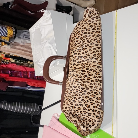 LAMBERTSON TRUEX MADE IN ITALY PONYHAIR FUR PRINT REAL LEATHER LINED LARGE … - Picture 10 of 13